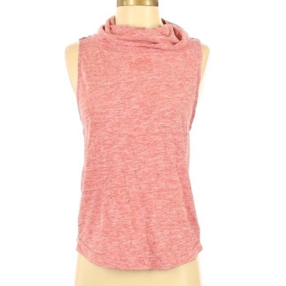 We The Free Pink Heathered Cowl Neck Sweater Sleeveless Womens S Beachy - Picture 3 of 8